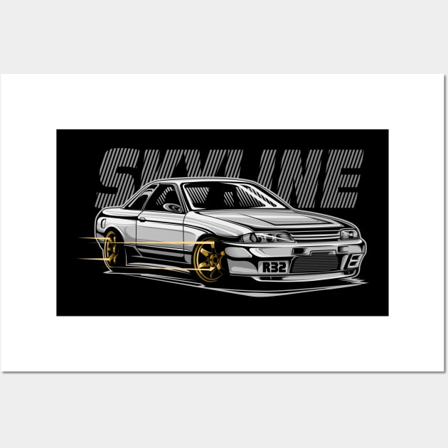 Skyline GTR Generations 32 Wall Art by pujartwork